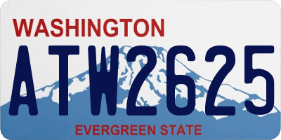 WA license plate ATW2625