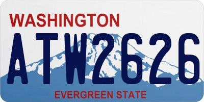 WA license plate ATW2626