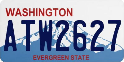 WA license plate ATW2627