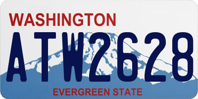 WA license plate ATW2628