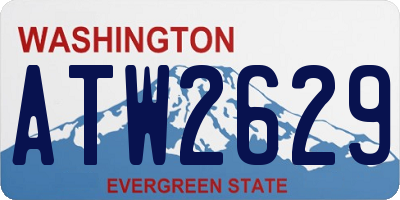 WA license plate ATW2629