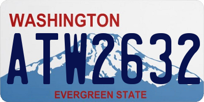 WA license plate ATW2632