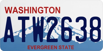 WA license plate ATW2638