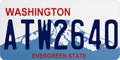 WA license plate ATW2640