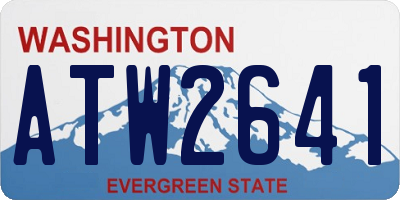 WA license plate ATW2641