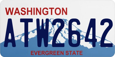 WA license plate ATW2642