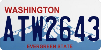 WA license plate ATW2643