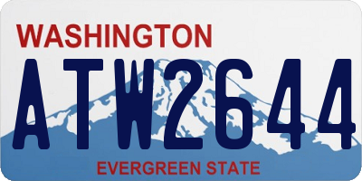 WA license plate ATW2644