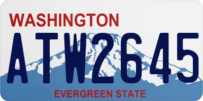 WA license plate ATW2645