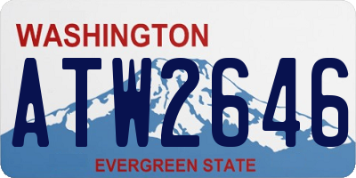 WA license plate ATW2646