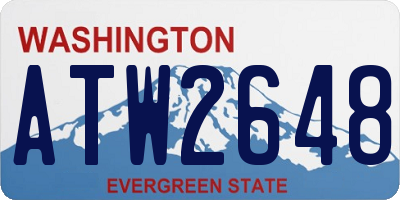 WA license plate ATW2648