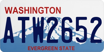 WA license plate ATW2652