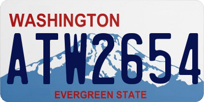 WA license plate ATW2654