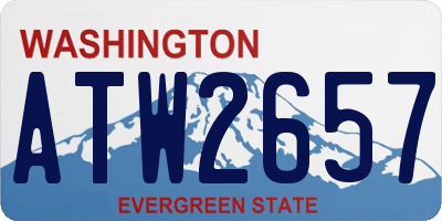 WA license plate ATW2657