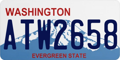 WA license plate ATW2658