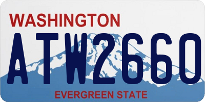 WA license plate ATW2660