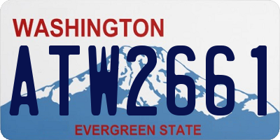 WA license plate ATW2661