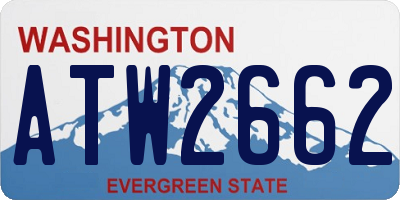 WA license plate ATW2662
