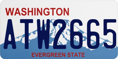 WA license plate ATW2665