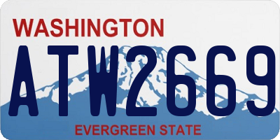 WA license plate ATW2669