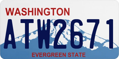 WA license plate ATW2671