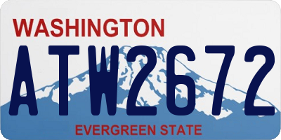 WA license plate ATW2672