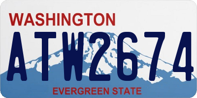WA license plate ATW2674