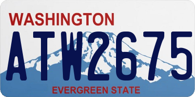 WA license plate ATW2675