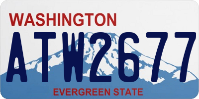 WA license plate ATW2677