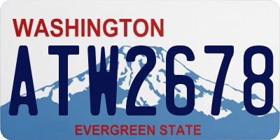 WA license plate ATW2678
