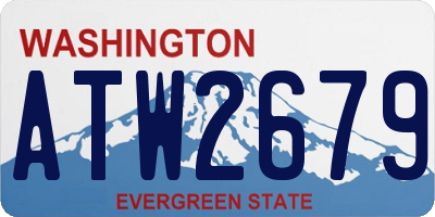 WA license plate ATW2679