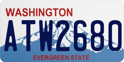 WA license plate ATW2680