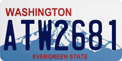 WA license plate ATW2681
