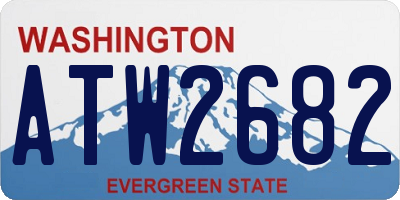 WA license plate ATW2682
