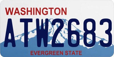 WA license plate ATW2683