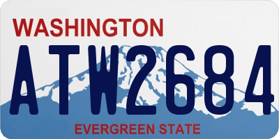 WA license plate ATW2684