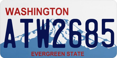WA license plate ATW2685