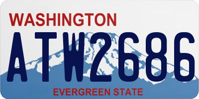 WA license plate ATW2686