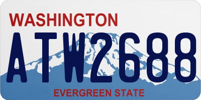 WA license plate ATW2688