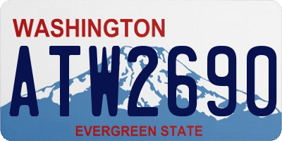 WA license plate ATW2690
