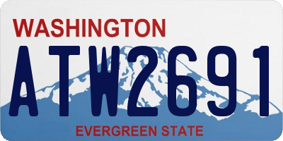 WA license plate ATW2691