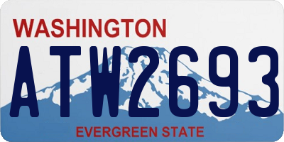 WA license plate ATW2693