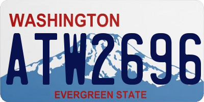 WA license plate ATW2696