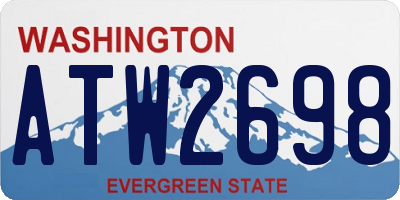 WA license plate ATW2698