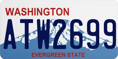 WA license plate ATW2699
