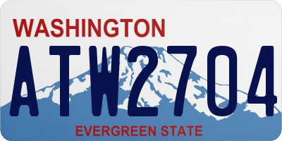 WA license plate ATW2704