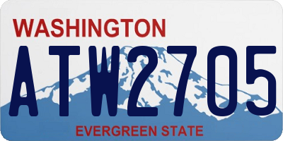 WA license plate ATW2705