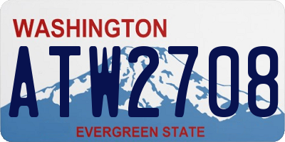 WA license plate ATW2708