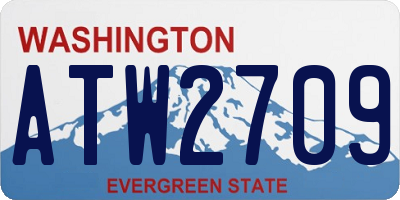 WA license plate ATW2709