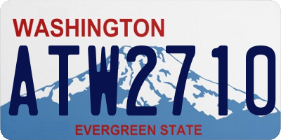 WA license plate ATW2710